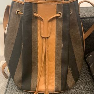 Vintage 1990’s Fendi Penguin Stripe Bucket Bag